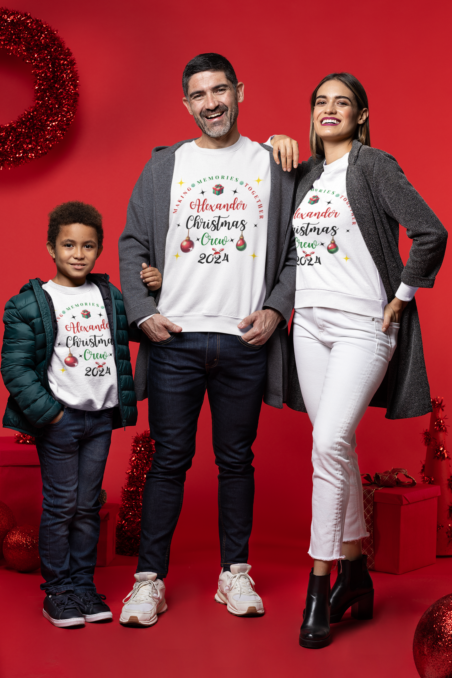 Personalized Family Christmas Crewneck Sweatshirt