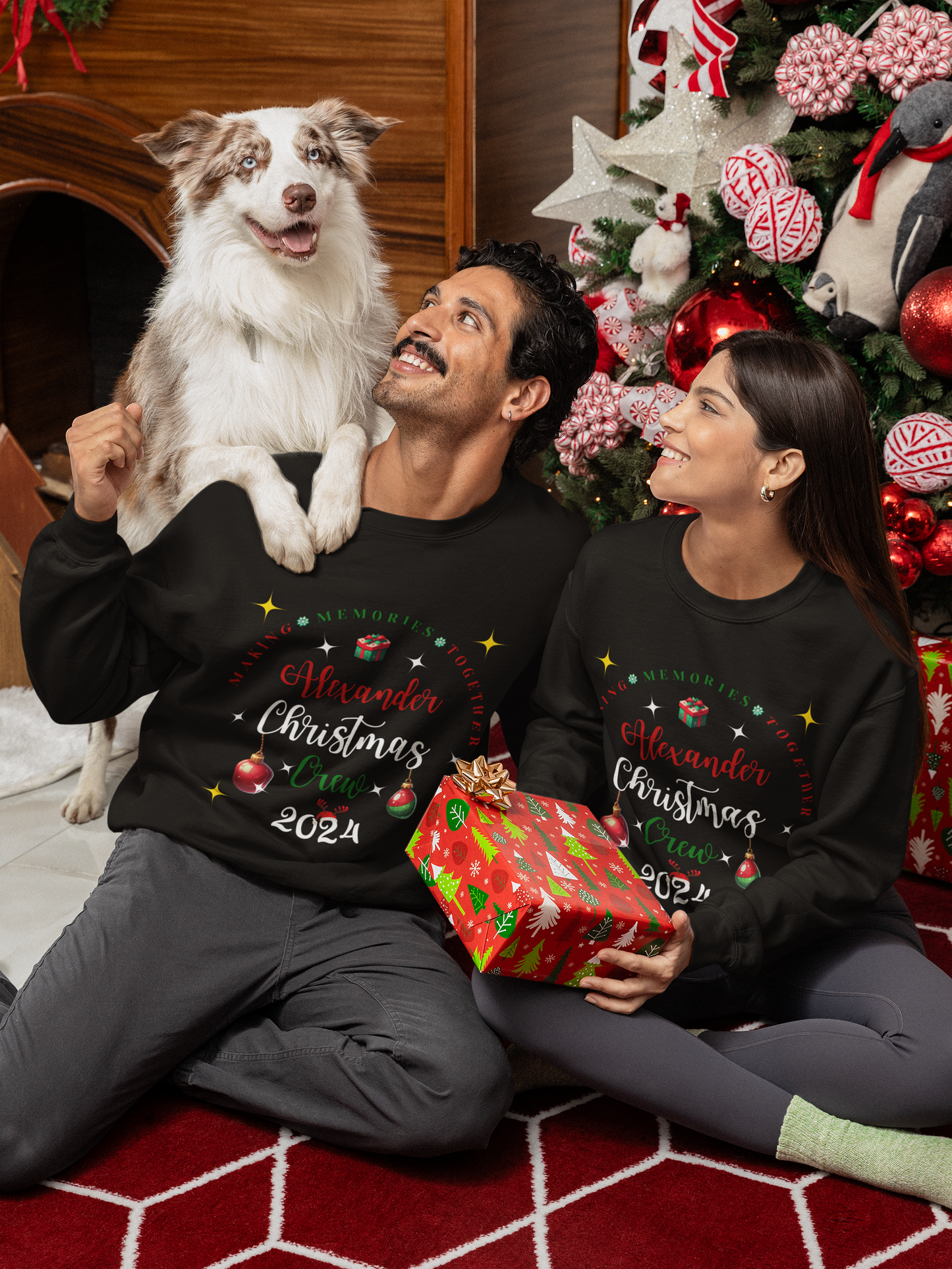 Personalized Family Christmas Crewneck Sweatshirt